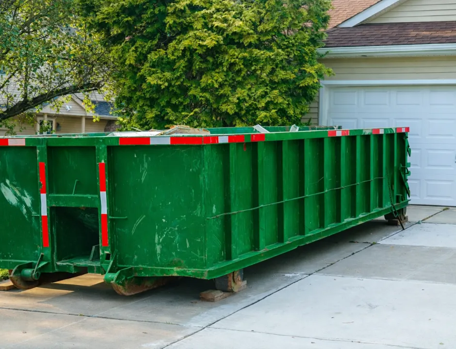 Residential dumpster rental used for home cleanout debris