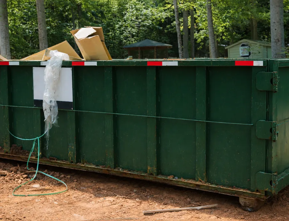 Residential dumpster used for renovation and household waste removal